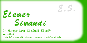 elemer simandi business card